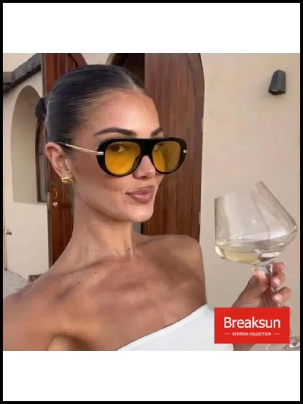 Retro Oversized Aviator Sunglasses Shield UV400 Protection